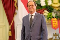 Jakarta - French President Francois Hollande in Merdeka Presidential Palace